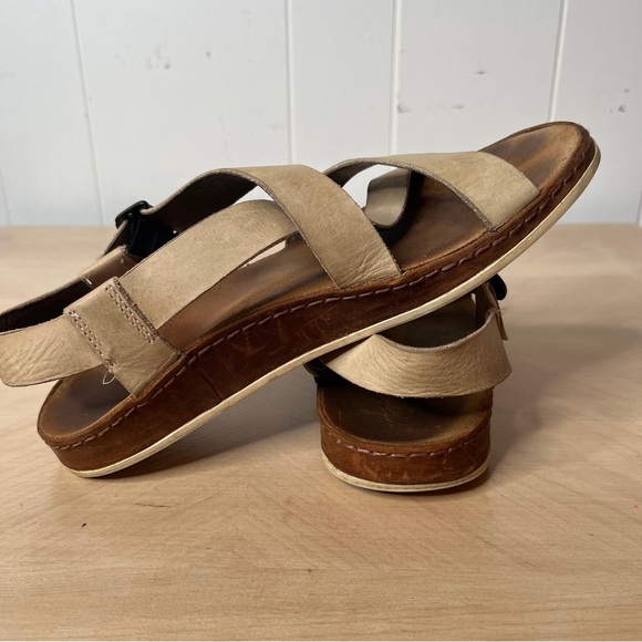 Chaco Wayfarer Sandals Buckle Ankle Strap Leather Tan Womens Size 8 - Picture 6 of 12